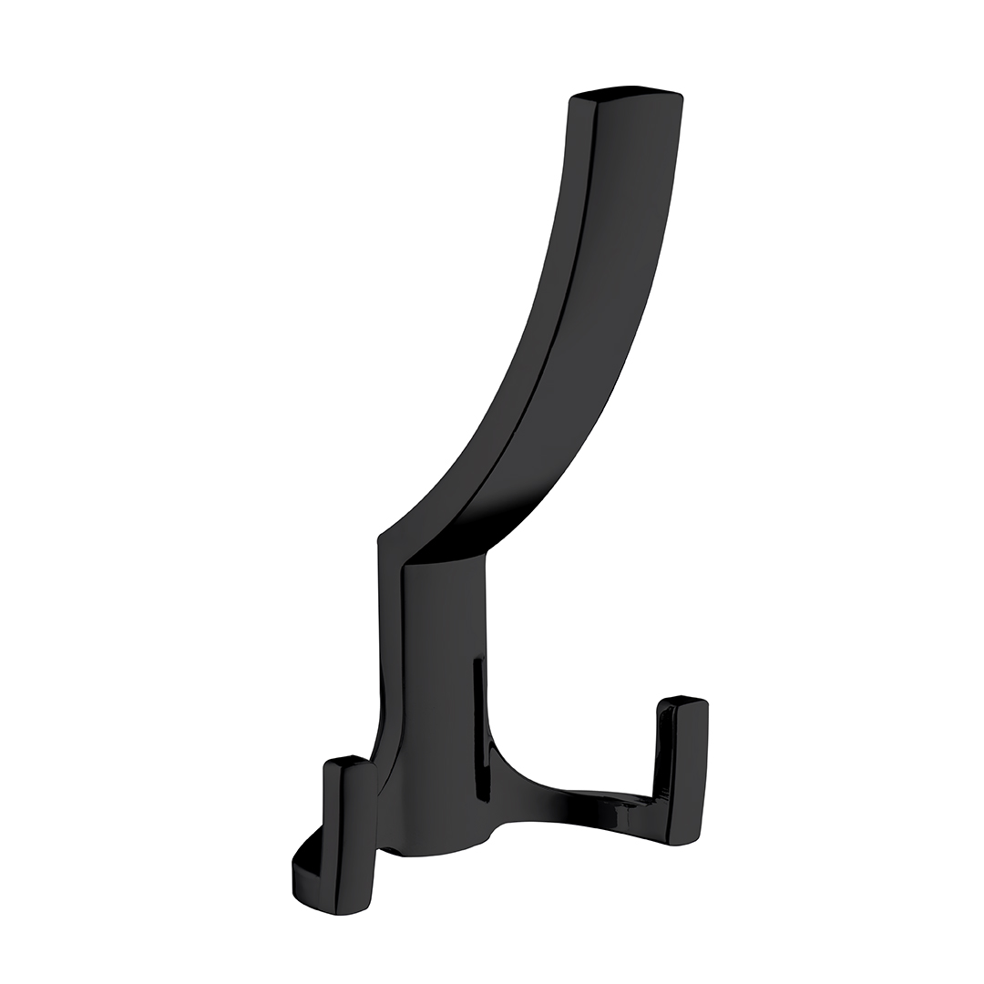 (М) Крючок KR 0340 BL матовый черный (3-х рожк)