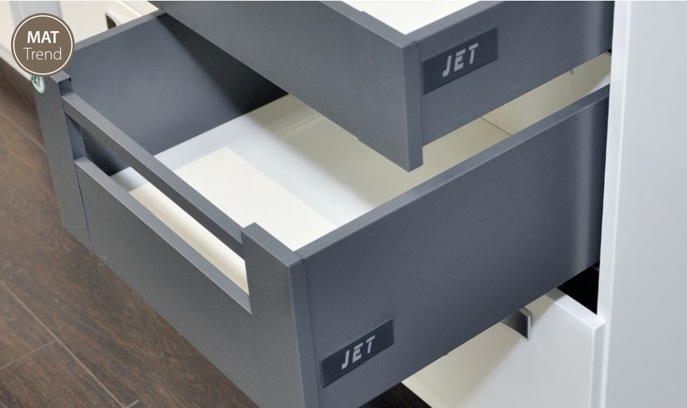 Комплект JETBOX ULTRA 218  ВНУТРЕННИЙ  антрацит(накладка+креп.+профиль) H80 мм
