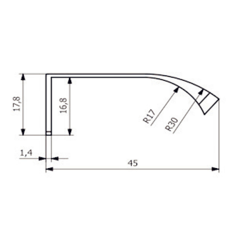 Ручка SETE 02, L-320/340 Белая