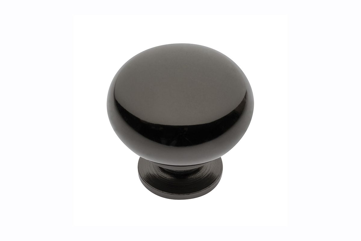 *Ручка-кнопка GTV GS-BERGAMO-1-12  ЧЕРНЫЙ глянец