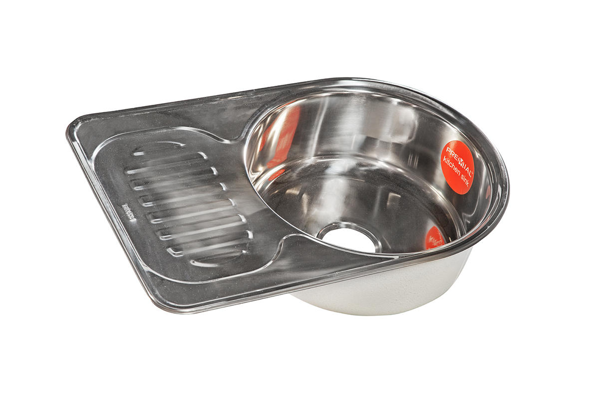 Мойка Premial 6745 овал хром универсальная (торец прямой) ОБЛИТАЯ