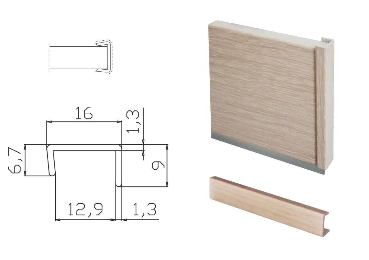 Заглушка цоколя Н-100 ДУБ БЕЛФОРД (Россия)