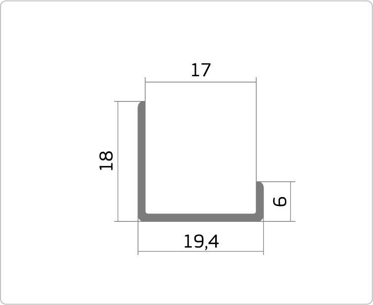 Профиль ДР1-12 серебро