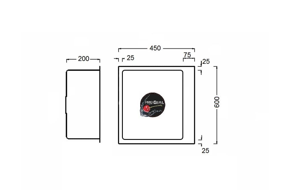 Мойка Premial PR6045  600х450 silk GRAFIT 