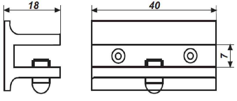 Полкодержатель (Л-С) 8908 М хром д/зеркал