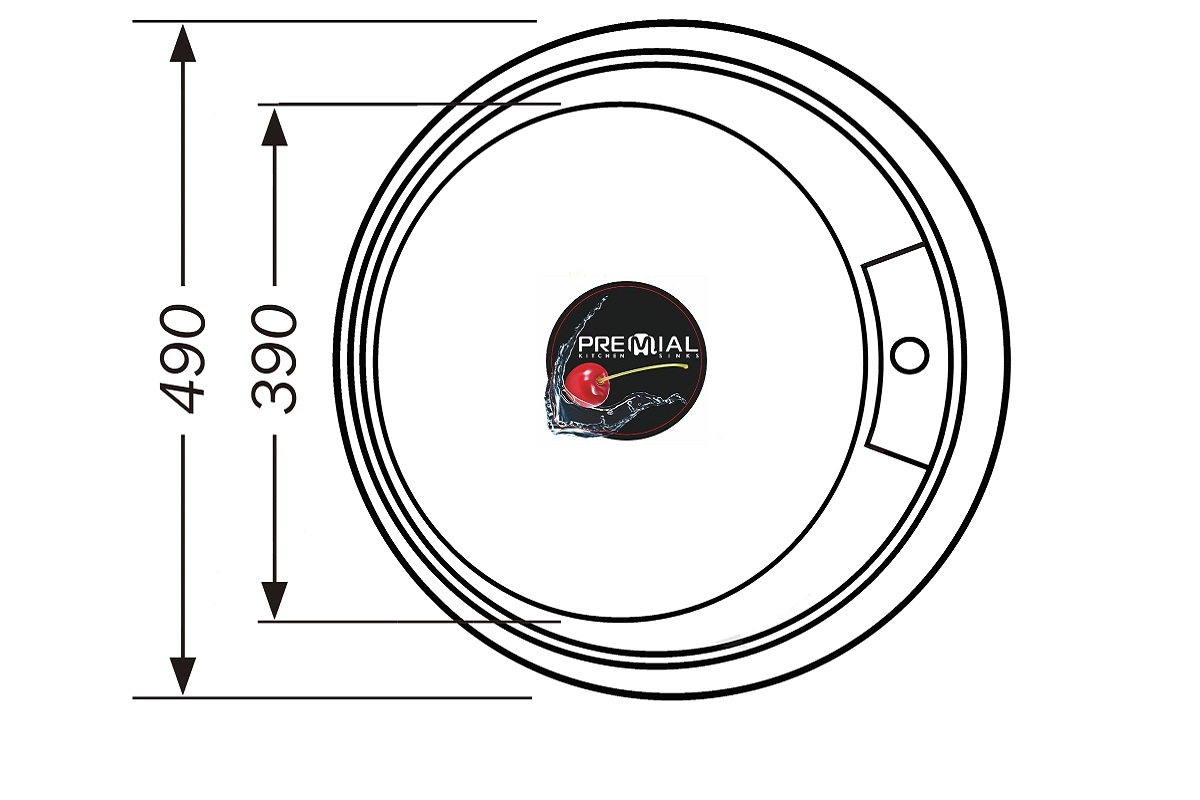 Мойка Premial 4949 хром D 49  круглая 