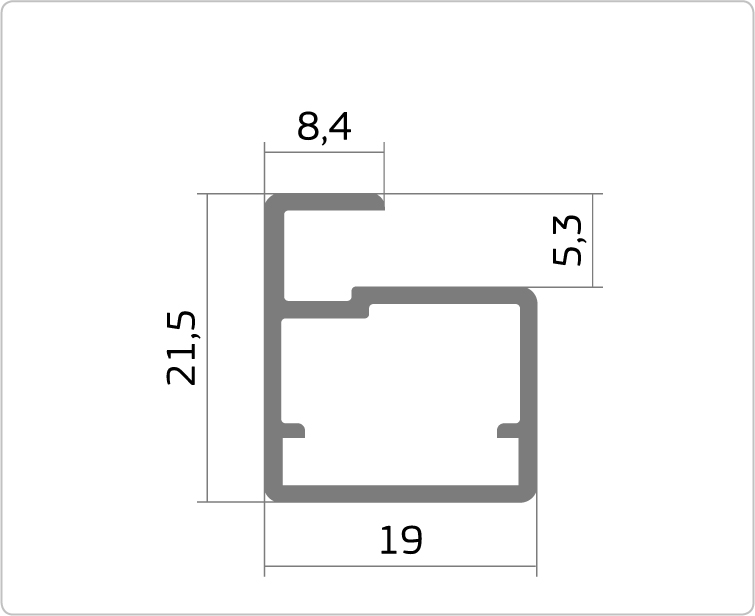 Профиль F1-31 серебро (д/стекла)