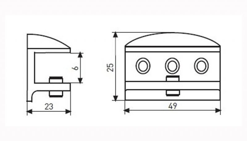 Полкодержатель (Л-С) 8906 хром 