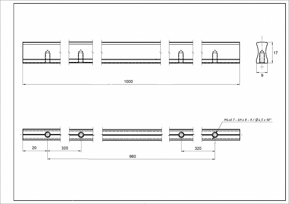 Ручка JET  СРА 1  L1000 черный RСРА1А.1000BLDI