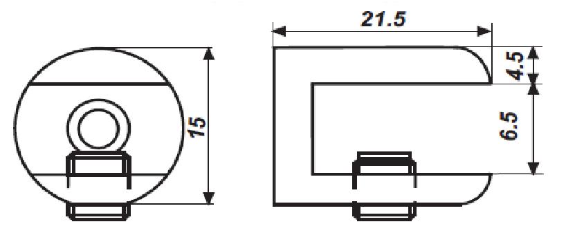 Полкодержатель (Л-С) 8907 ник мат д/зеркал