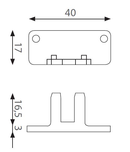 *Суппорт для профиля SU116DSS59 (Красный)