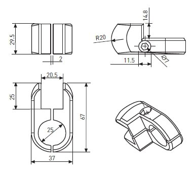 Соединитель JOCKER GP-78/52  хром (50 шт)