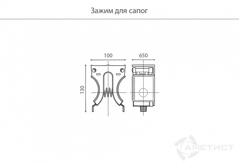 VIBO Зажим для сапог 121 цвет серый