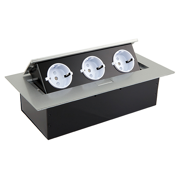 Розетка горизонтальня Mebax (MX-226) п/автомат серая с кабелем 2 USB