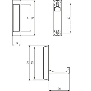 (EDS) Крючок складной FHK-12503-N00-SN SATIN NICKEL никель