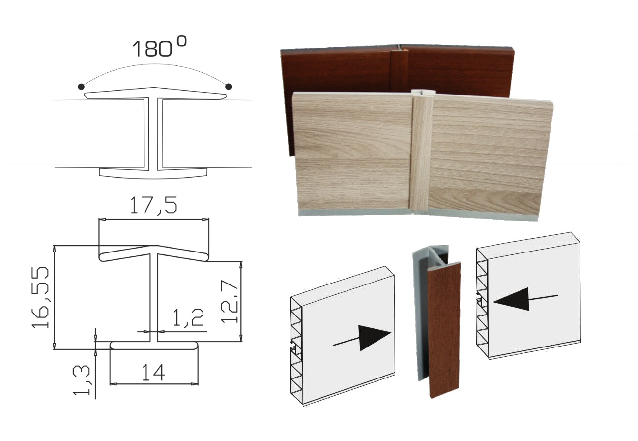 Соединение цоколя 180 гр H 100 ВАНИЛЬ (Россия)
