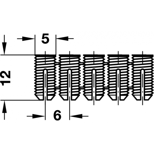 *HAFELE Распорная муфта 5*12 (042.98.051) (20шт)