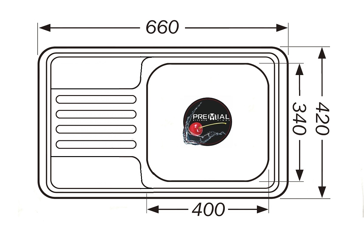 Мойка Premial 6642 полированная 660х420