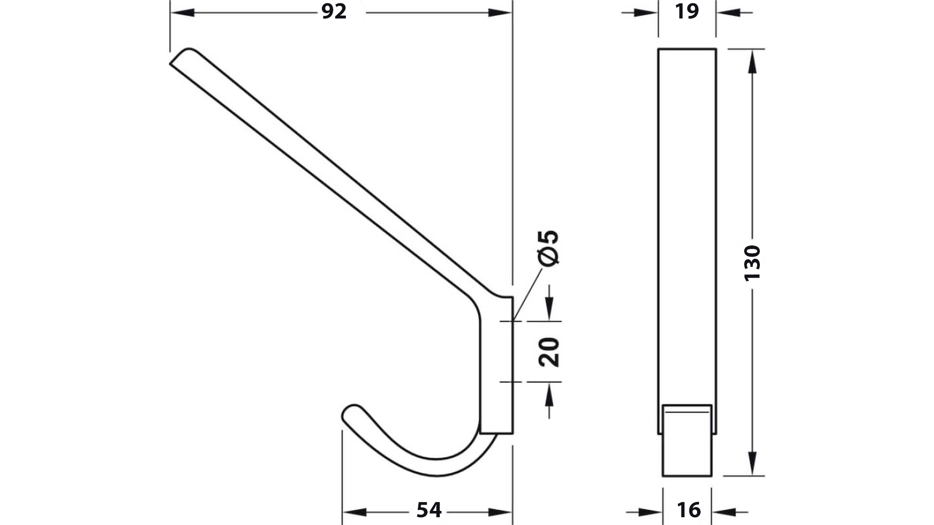 Крючок JET 236 Двухрожковый Золото мат С236Z.002OG																											
