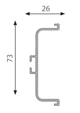 *Ручка EUR ПРОФИЛЬ 8007  L4100 (П-обр.)