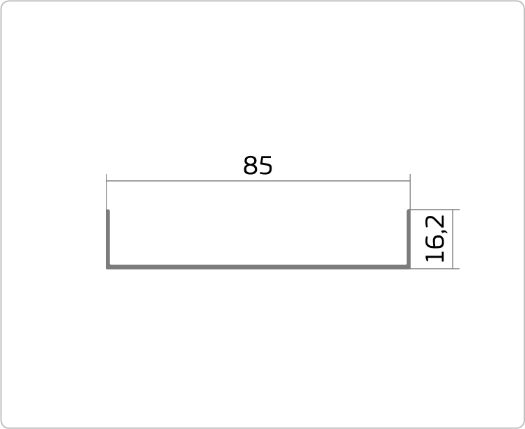 Профиль KD1-02 серебро