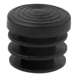 Заглушка для трубы Д-25 черная (5000)