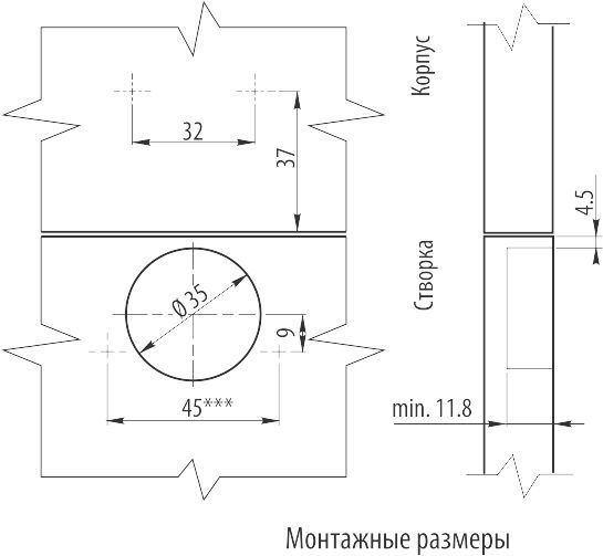 Петля *GTV накладная 09 ZP-BI2948-BE