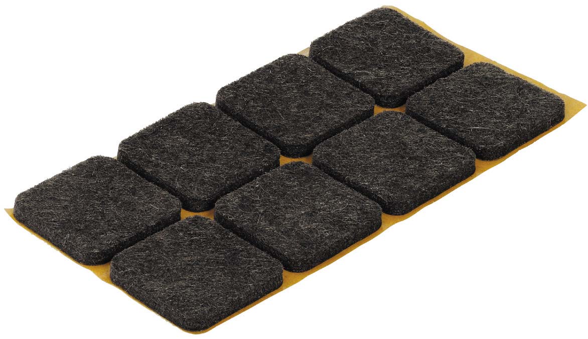 Подпятник войлочный 25х25мм Темно-серая (24шт)
