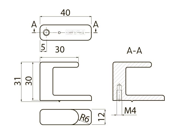 *Ручка-кнопка GTV GZ-SENIOR-1-01  хром
