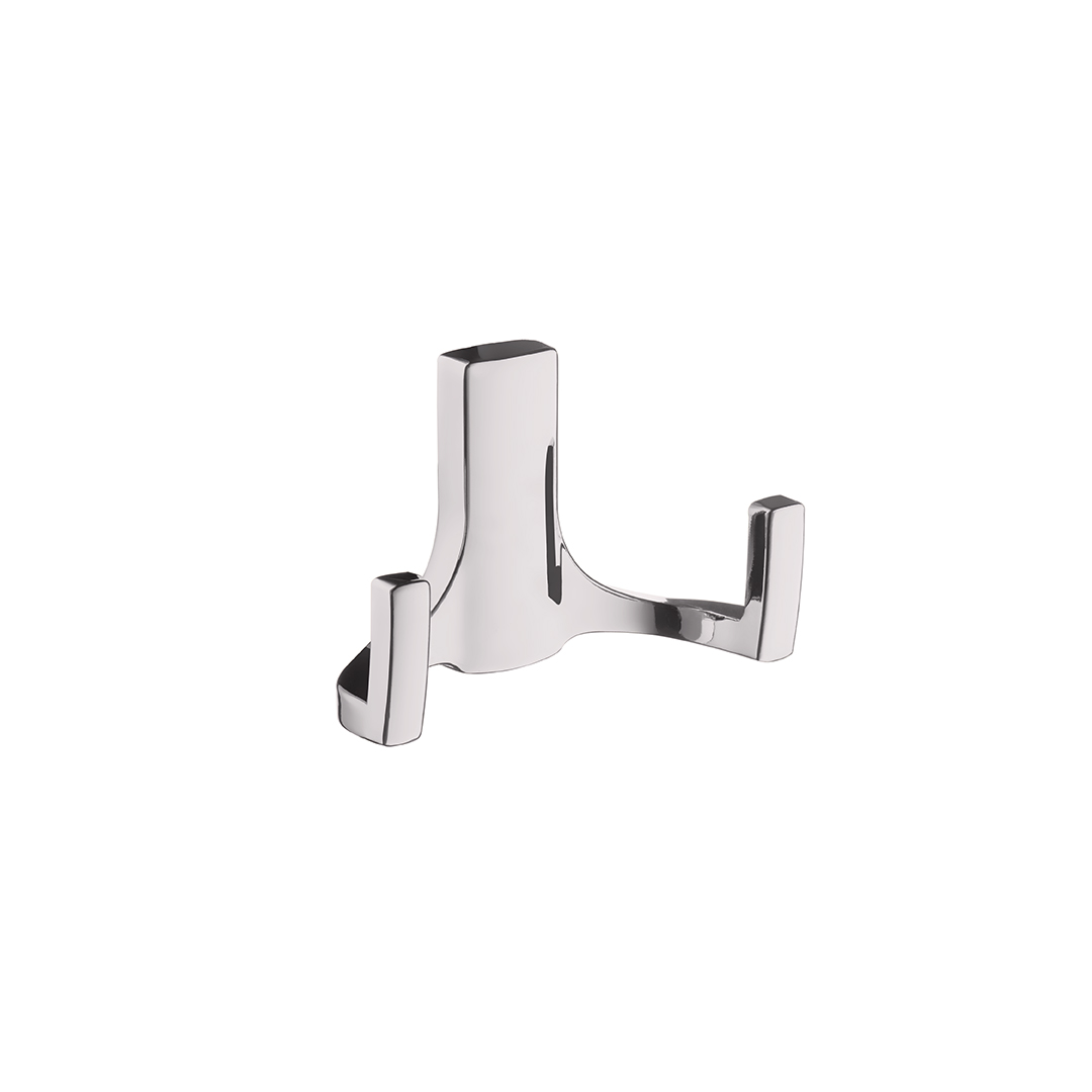 (М) Крючок KR 0330 SC хром матовый   (2-х рожк)