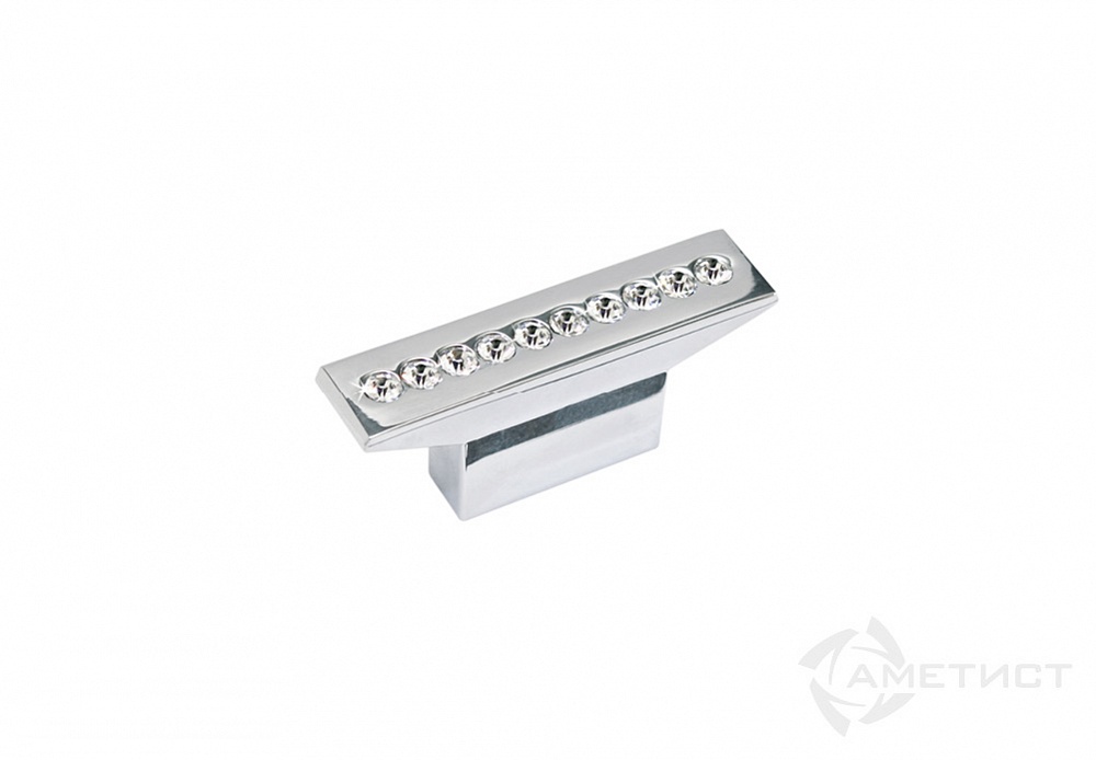 Ручка JET кнопка 404 16мм замак/ кристаллы хром 