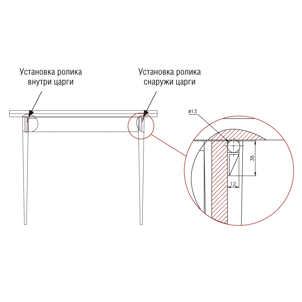 *Колесо для столешницы  RT 01