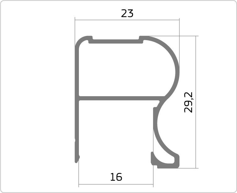 SK Профиль SK-1-03 серебро (альянс) ручка 5,4 (30 шт)