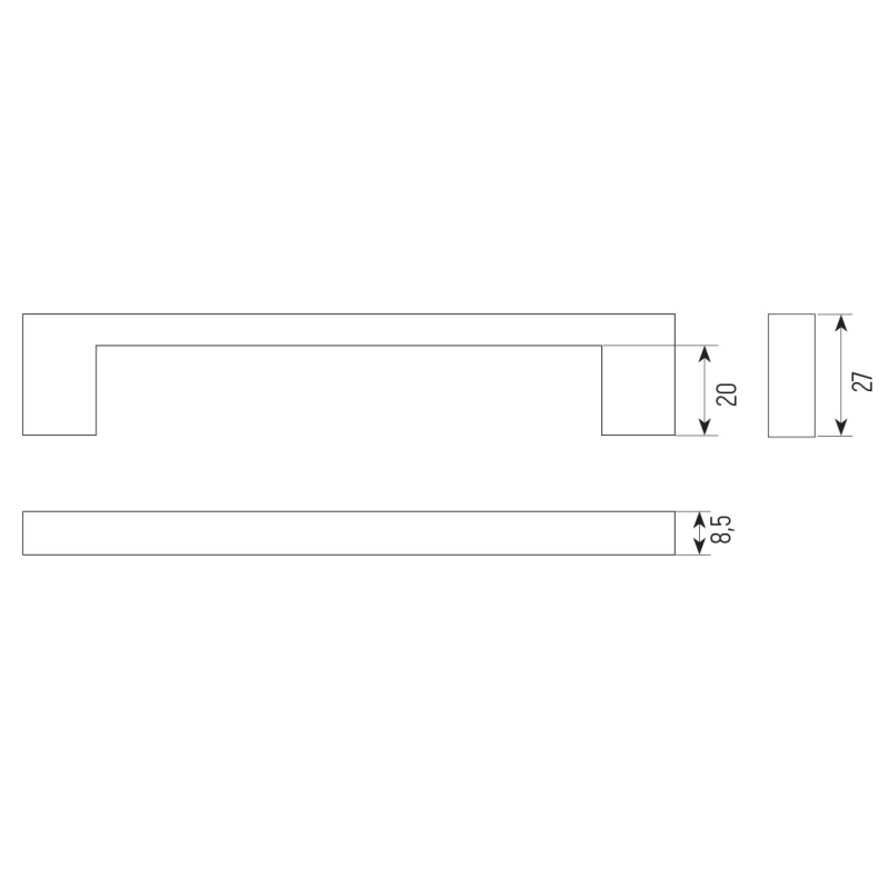 Ручка скоба 819-128мм Белая (40)