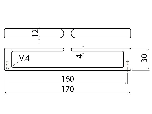 *Ручка-скоба GTV UZ-SENIOR-160-01  хром