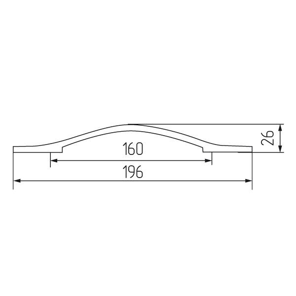 Ручка-скоба H76-160мм (1027) Черный